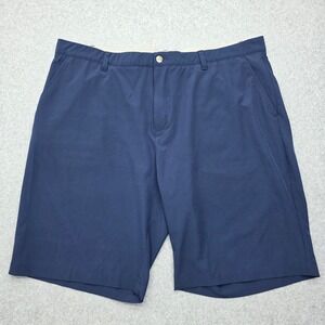 Adidas Men's Size 42 Golf Shorts Navy Blue Flat Front Performance Stretch